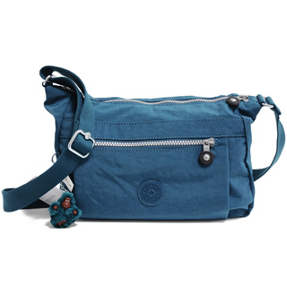 Kipling Cassidy多功能拉鍊肩背斜背包 綠色