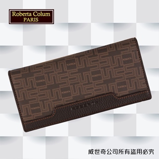 【Roberta諾貝達】男用皮夾 長夾 專櫃皮夾 進口牛皮配乳膠長夾 (咖啡)28708