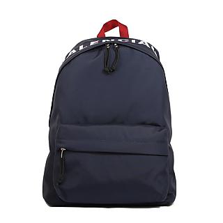 BALENCIAGA 大型尼龍字母LOGO中性後背包(海軍藍)