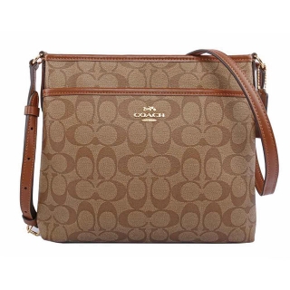 COACH PVC LOGO斜背包(薄款)(木頭色) F29210 IME74