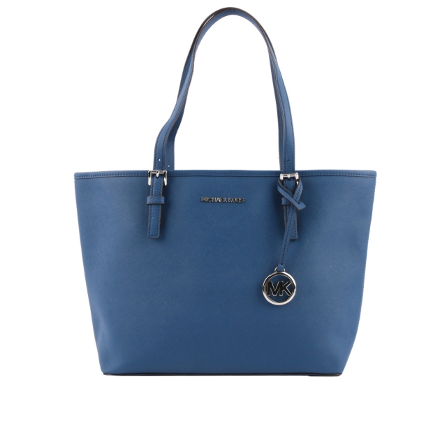 MICHAEL KORS JET SET TRAVEL防刮皮革托特包(大)(海軍藍) 35T5GTVT3L NAVY