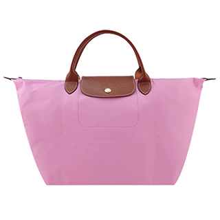 LONGCHAMP Le Pliage 短把摺疊水餃包(中/粉紅)