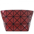 ISSEY MIYAKE 三宅一生 BAOBAO CARTON 3x5金屬幾何菱格亮面化妝包(紅色)