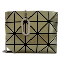 ISSEY MIYAKE 三宅一生 BAOBAO CARTON 幾何菱格亮面票卡包(古銅色)
