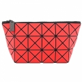 ISSEY MIYAKE 三宅一生BAOBAO霧面透光方格3x6化妝包(橘紅)