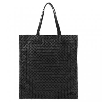 ISSEY MIYAKE 三宅一生BAOBAO 金屬幾何皮質肩背包(黑)