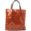 ISSEY MIYAKE 三宅一生BAOBAO 金屬亮面方格6x6手提包(橘)