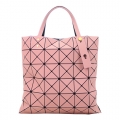 ISSEY MIYAKE 三宅一生BAOBAO幾何方格霧面6x6手提包(乾燥玫瑰粉)