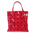 ISSEY MIYAKE 三宅一生BAOBAO亮面方格6x6手提包(紅)