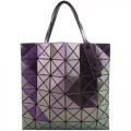 ISSEY MIYAKE 三宅一生BAOBAO金屬炫彩6X6手提包(紫)
