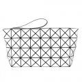 ISSEY MIYAKE 三宅一生BAOBAO幾何方格亮面4x8大手拿包(白)
