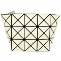ISSEY MIYAKE 三宅一生 BAOBAO幾何方格3x5霧面化妝包(奶油黃)