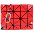 ISSEY MIYAKE 三宅一生BAOBAO FLIPPER 幾格方格4X5零錢鎖包(紅)