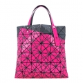 ISSEY MIYAKE 三宅一生 BAOBAO 6x6錯視斜紋手提包-桃黑