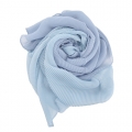 ISSEY MIYAKE 三宅一生 PLEATS PLEASE雙色百褶斜紋圍巾(灰藍)