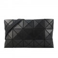 ISSEY MIYAKE 三宅一生BAOBAO 3x5 皮革斜背包(黑)