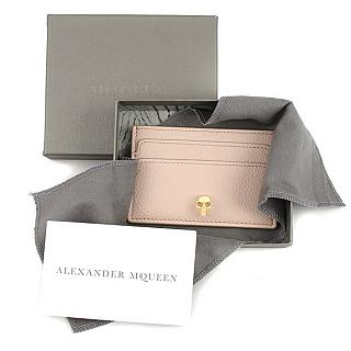 ALEXANDER MCQUEEN MCQ Skull 真皮卡片夾 粉紅色