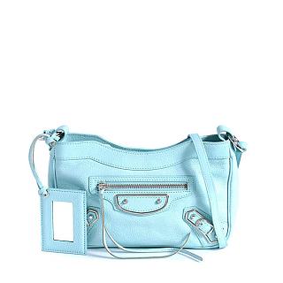 Balenciaga 巴黎世家METALLIC EDGE HIP銀釦斜背/側背包 薄荷綠色