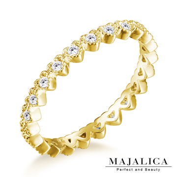 Majalica 真心愛戀 純銀尾戒線戒 金色款 PR6043-2