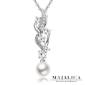 Majalica 925純銀 珍珠花戀 純銀項鍊 PN5128