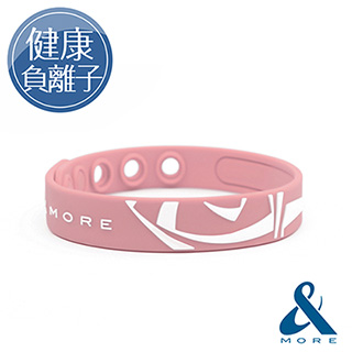 &MORE愛迪莫 KADORI高濃度負離子運動手環(粉紅)