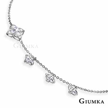 GIUMKA 生命之花腳鍊 精鍍正白K 甜美淑女 ML06006-1