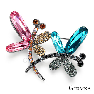 GIUMKA 吉祥好運水晶胸針別針 MK08009