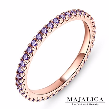 Majalica 線戒純銀尾戒 玫金D款 PR4002-4