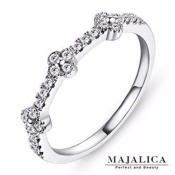Majalica 迷你花純銀尾戒 銀色款 PR4012-1