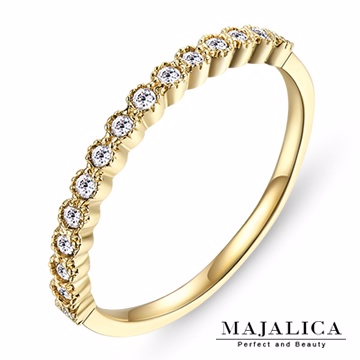 Majalica 晶燦純銀尾戒 金色款 PR4015-2