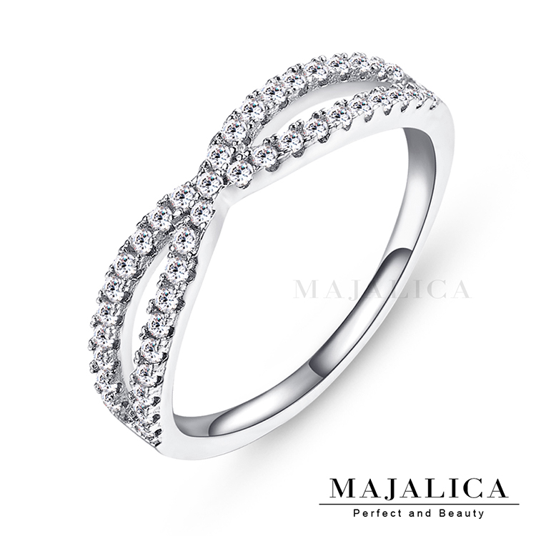 Majalica 交織純銀尾戒 銀色款 PR4016-1