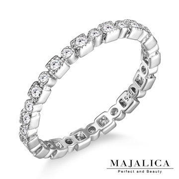 Majalica 閃耀純銀尾戒線戒 銀色款 PR6047-1