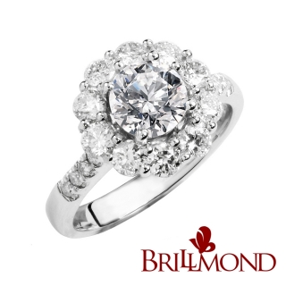 BRILLMOND 皇室璀璨GIA一克拉鑽戒(GIA H/SI2 八心八箭)