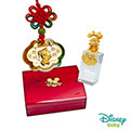 Disney迪士尼系列金飾 彌月金飾印章套組木盒-聰明伶俐美妮款-美妮造型印章 0.15錢