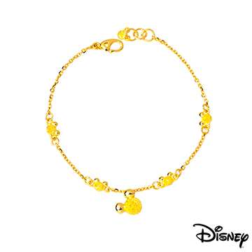 Disney迪士尼系列金飾 黃金手鍊-動感米奇款