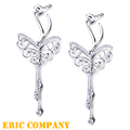【EM eileen me】Butterfly 春日氣息鑽石耳環