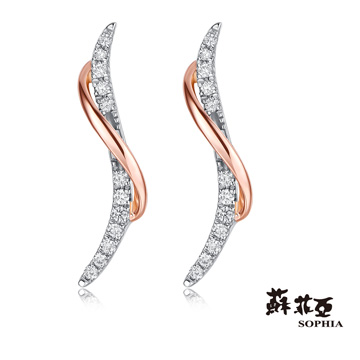 蘇菲亞SOPHIA - 艾菲斯14K鑽石耳環