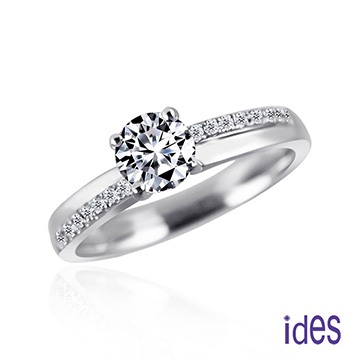 ides愛蒂思 52分E/VS1八心八箭頂級3EX車工結婚鑽戒/18K(鍾愛)