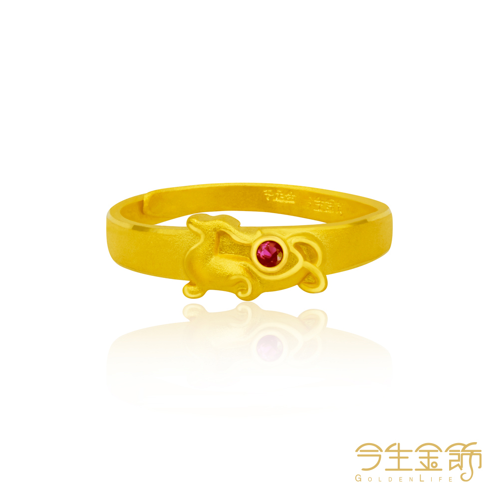 今生金飾 富貴貔貅尾戒 (時尚黃金戒指)