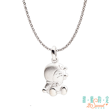 甜蜜約定 Doraemon Kiss Me! 哆啦A夢純銀/白鋼項鍊