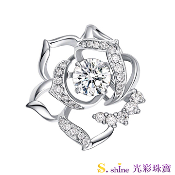 【光彩珠寶】GIA0.5克拉 日本舞動鑽石項鍊 花見幸福
