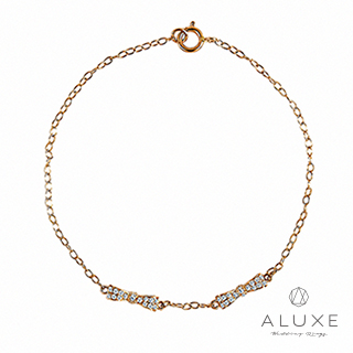 ALUXE 亞立詩 The Gift 系列 戀愛18K玫瑰金鑽石手鍊