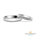 【DIAN JEWELRY黛恩珠寶】 永恆戀曲 美鑽結婚對戒(單色對戒 系列)