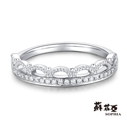 蘇菲亞SOPHIA - 公主皇冠鑽石線戒