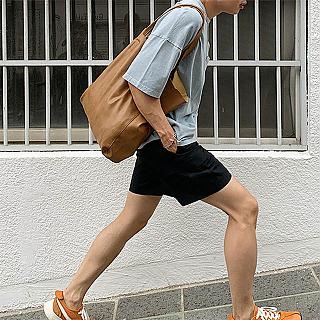 韓風簡約PU軟皮革手提單肩包 多色可選 復古刷色 百搭造型