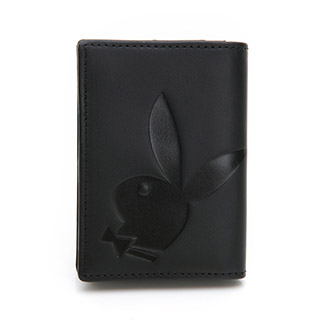 PLAYBOY- 名片夾 大兔頭LOGO系列-經典黑