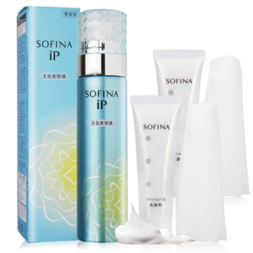 SOFINA 蘇菲娜 iP土台美容液(90g)+彈力泡泡潔顏乳(30g)X2