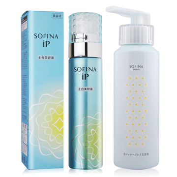 SOFINA 蘇菲娜 iP土台美容液(90g)+芯美顏活氧按摩泡泡(170g)