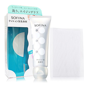 SOFINA 蘇菲娜 彈力泡泡潔顏乳(120g)+起泡網-百貨公司貨