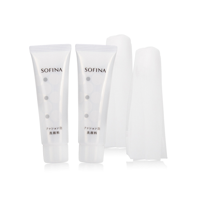 SOFINA 蘇菲娜 彈力泡泡潔顏乳-附專用起泡網(30g)X2